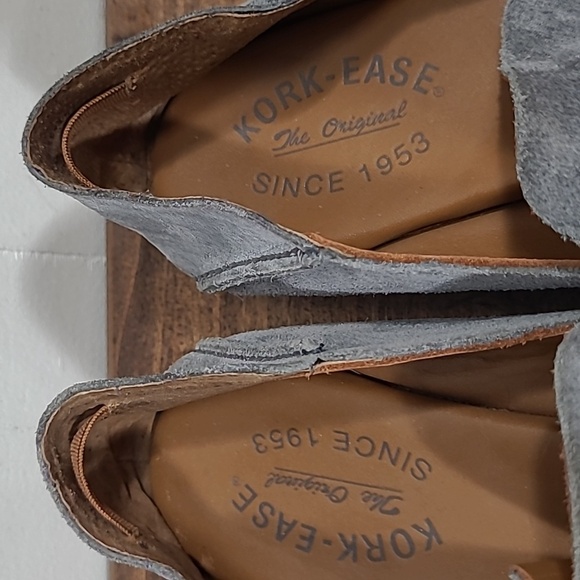 Kork-Ease Gray/Blue Suede Loafers with Tassels - Picture 9 of 10